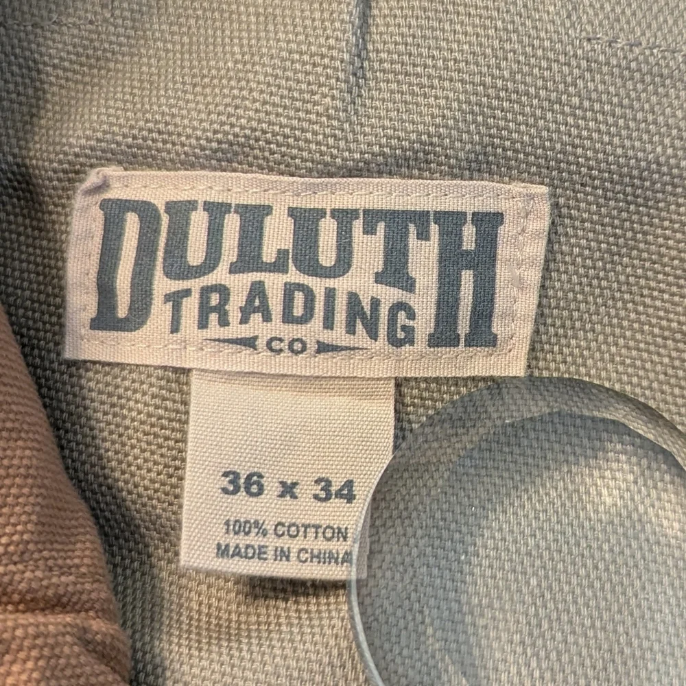 Duluth Dessert Khaki Tan Fire Hose Relaxed Fit Cotton Cargo Pants Men's 36x34